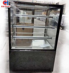 Tủ trưng bày bánh kính vuông 3 tầng 1m5