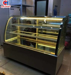 Tủ trưng bày kính cong 3 tầng 1m2