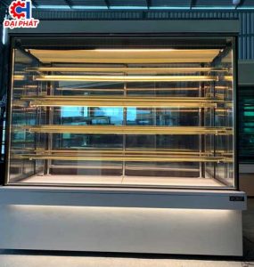Tủ trưng bày bánh kính vuông 5 tầng 1m2