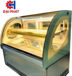 Tủ trưng bày bánh kính cong để bàn 90cm